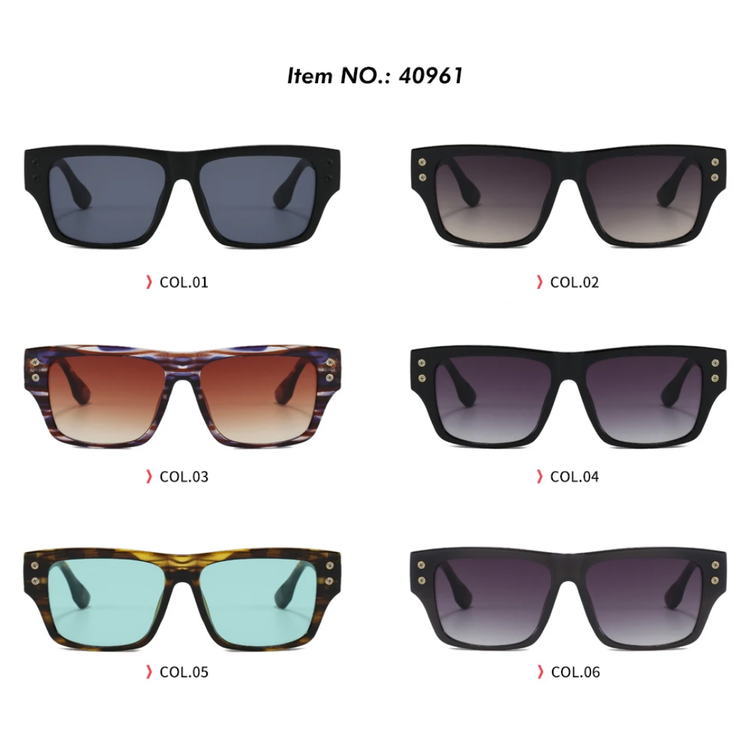 Rio Gradiant Unisex Retro Square Frame Sunglasses