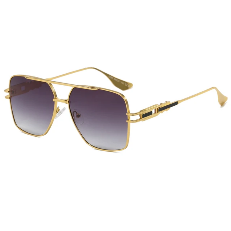 Cyrus Unisex Retro Double Bridge Metal Frame Aviator Sunglasses