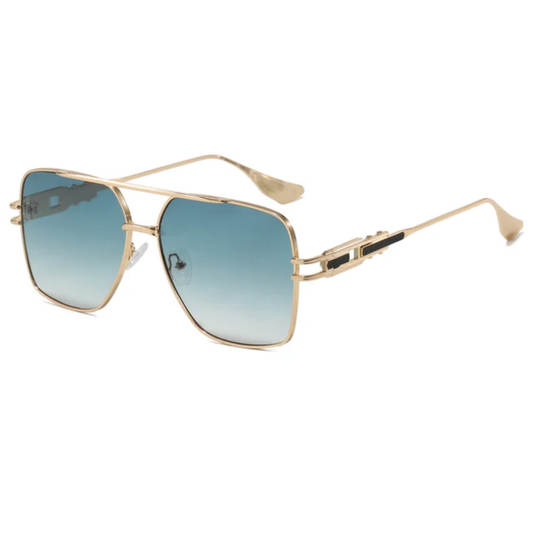 Cyrus Unisex Retro Double Bridge Metal Frame Aviator Sunglasses