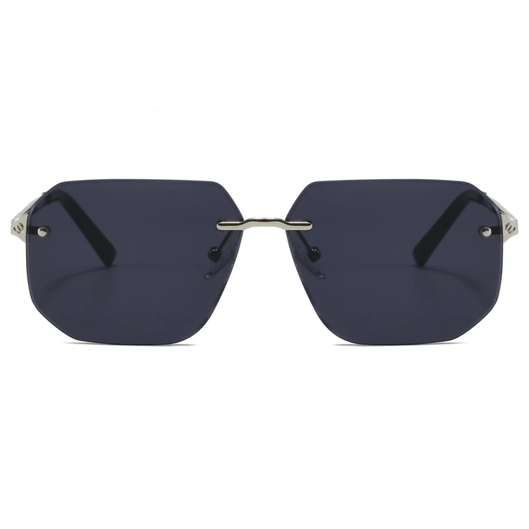 Matteo Unisex Rimless Oversized Square Sunglasses