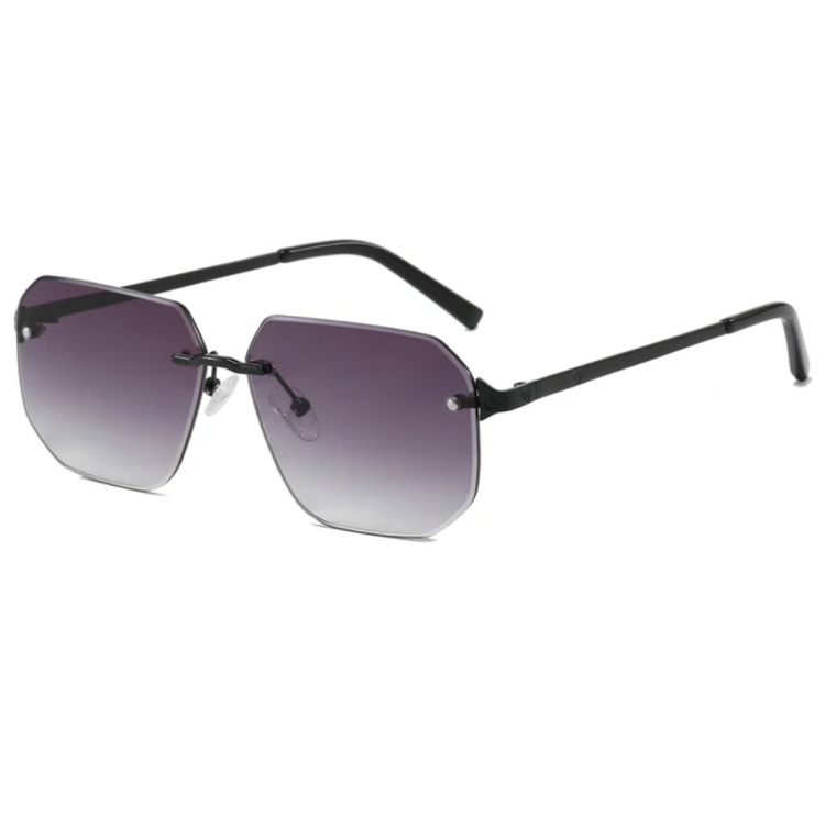 Matteo Unisex Rimless Oversized Square Sunglasses
