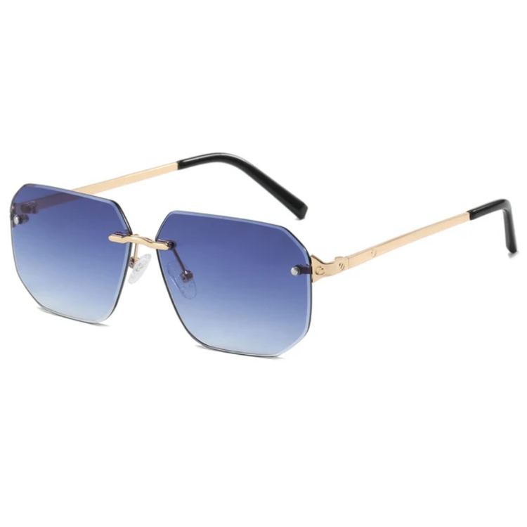 Matteo Unisex Rimless Oversized Square Sunglasses