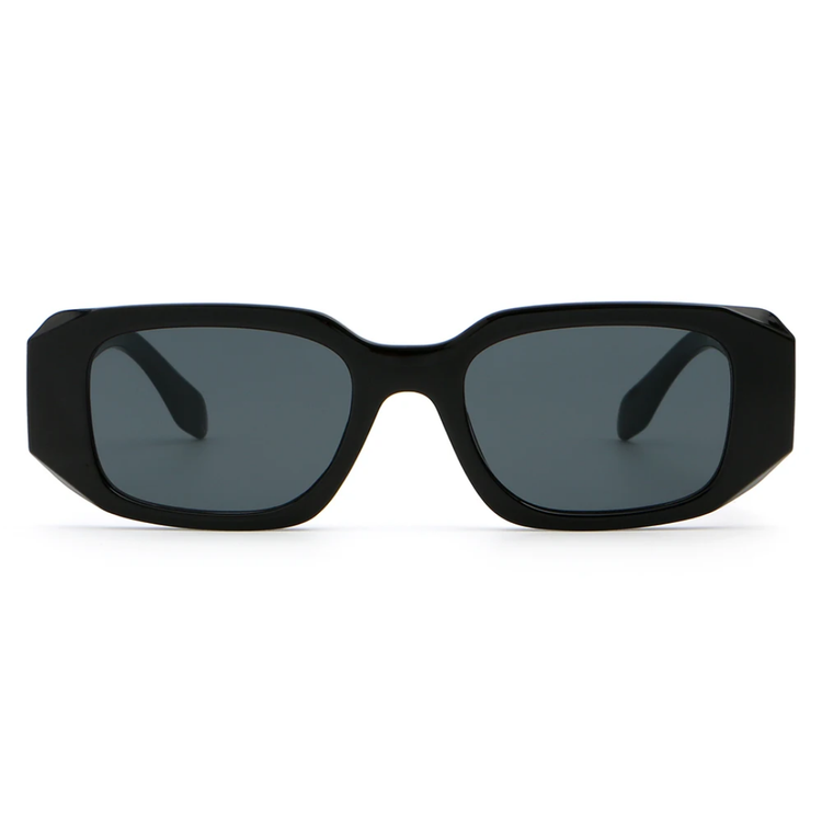 Rebel Retro Rectangular Thick Frame UV400 Sunglasses