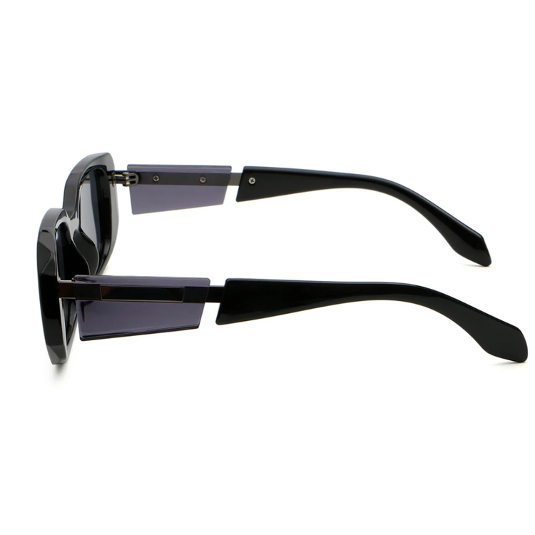 Rebel Retro Rectangular Thick Frame UV400 Sunglasses
