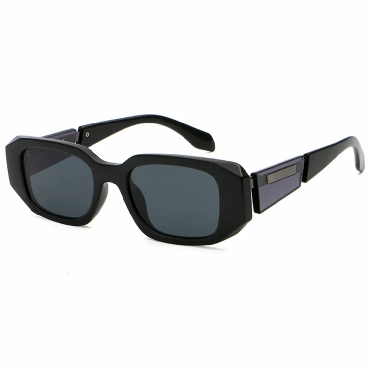 Rebel Retro Rectangular Thick Frame UV400 Sunglasses