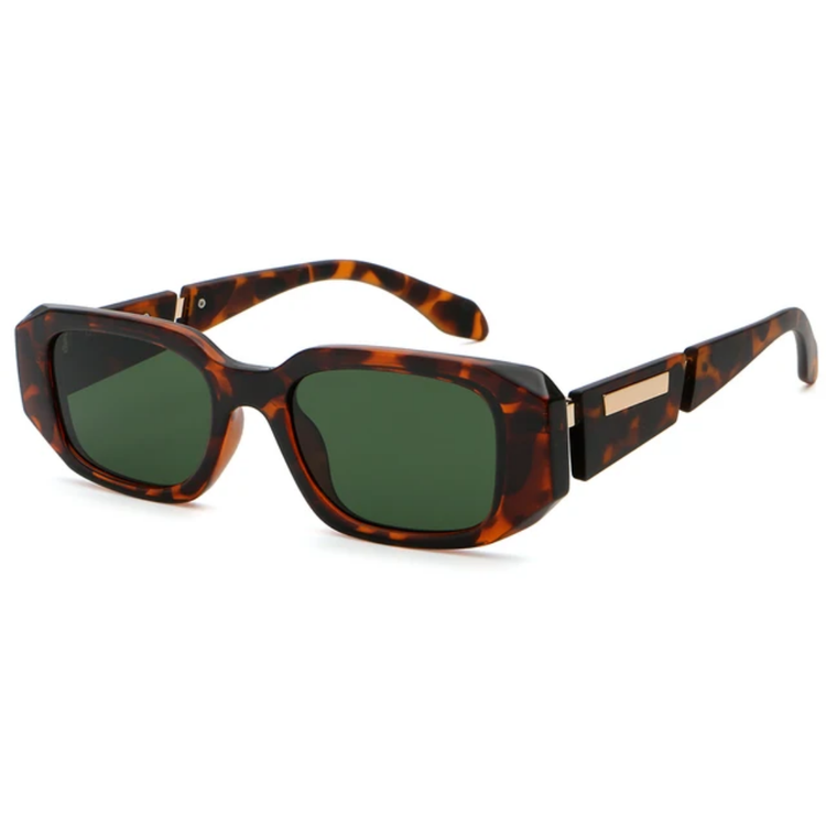 Rebel Retro Rectangular Thick Frame UV400 Sunglasses