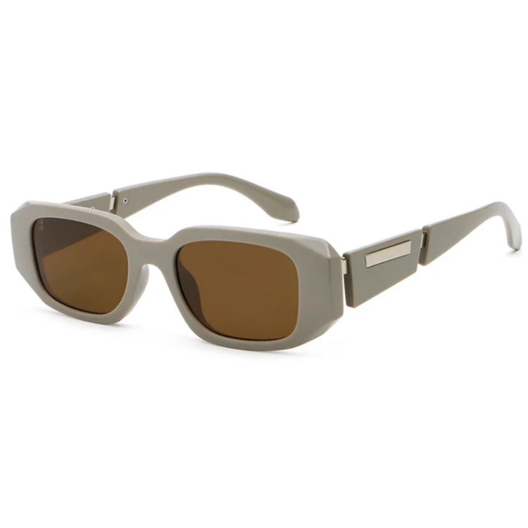 Rebel Retro Rectangular Thick Frame UV400 Sunglasses