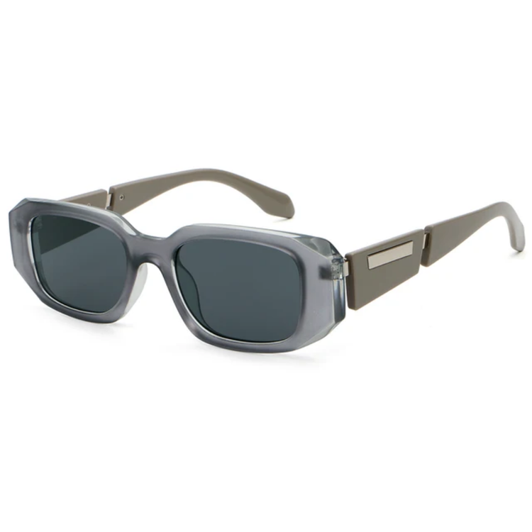 Rebel Retro Rectangular Thick Frame UV400 Sunglasses