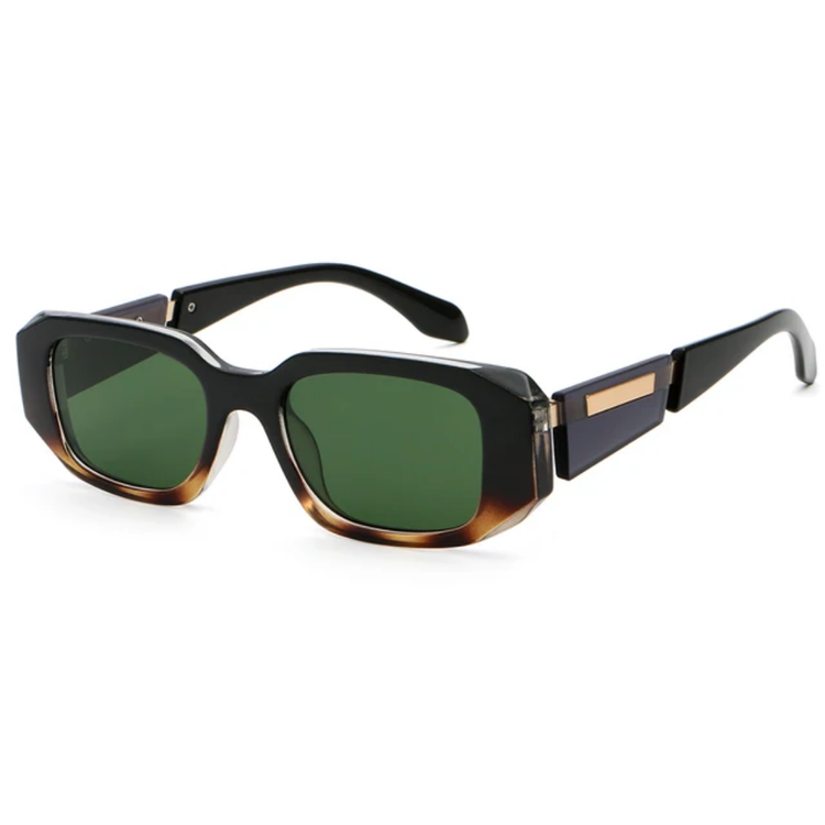 Rebel Retro Rectangular Thick Frame UV400 Sunglasses