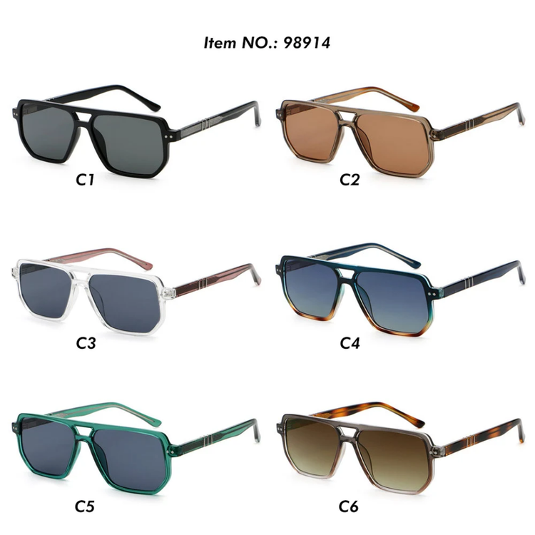 Dash Unisex Retro Square Frame UV400 Aviator Sunglasses