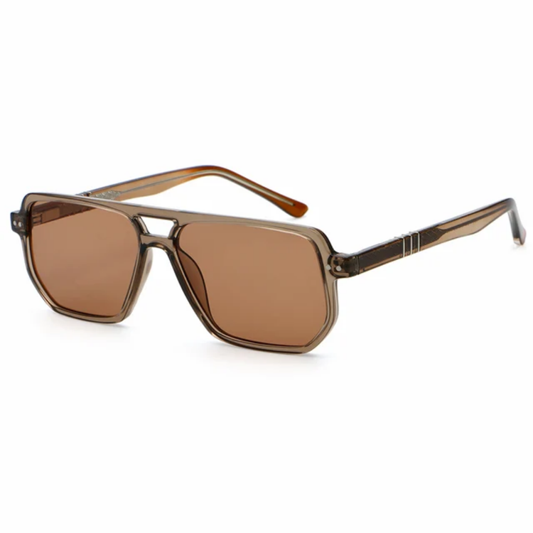 Dash Unisex Retro Square Frame UV400 Aviator Sunglasses