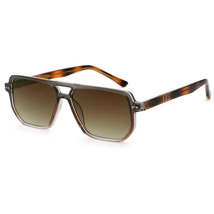 Dash Unisex Retro Square Frame UV400 Aviator Sunglasses