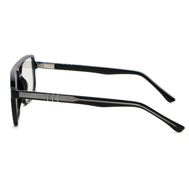 Tess Unisex Anti-Blue Light Double Bridge Oversized Square Frame Glasses