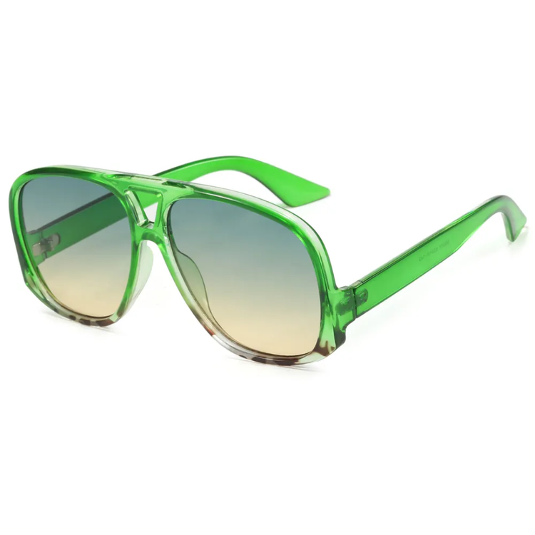 Cylo Oversized Unisex Flat Top Pilot Frame UV400 Sunglasses
