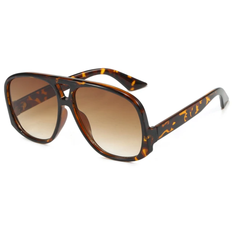 Cylo Oversized Unisex Flat Top Pilot Frame UV400 Sunglasses