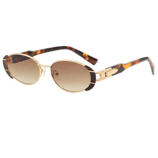 Renzo Retro Oval Frame Unisex UV400 Sunglasses