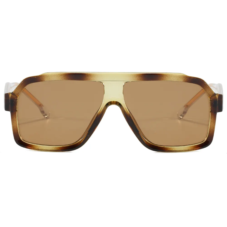 Zephyr Unisex UV400 Oversized Retro Pilot Frame Sunglasses