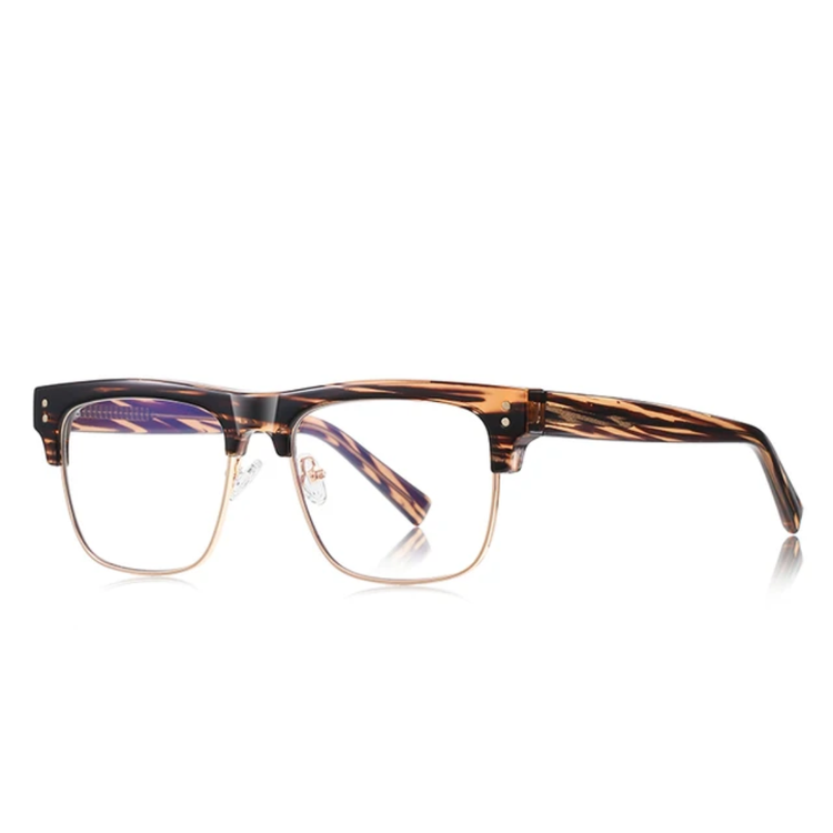 Isla Unisex Half-Rim Square Cat Eye Frame Anti-Blue Light Glasses