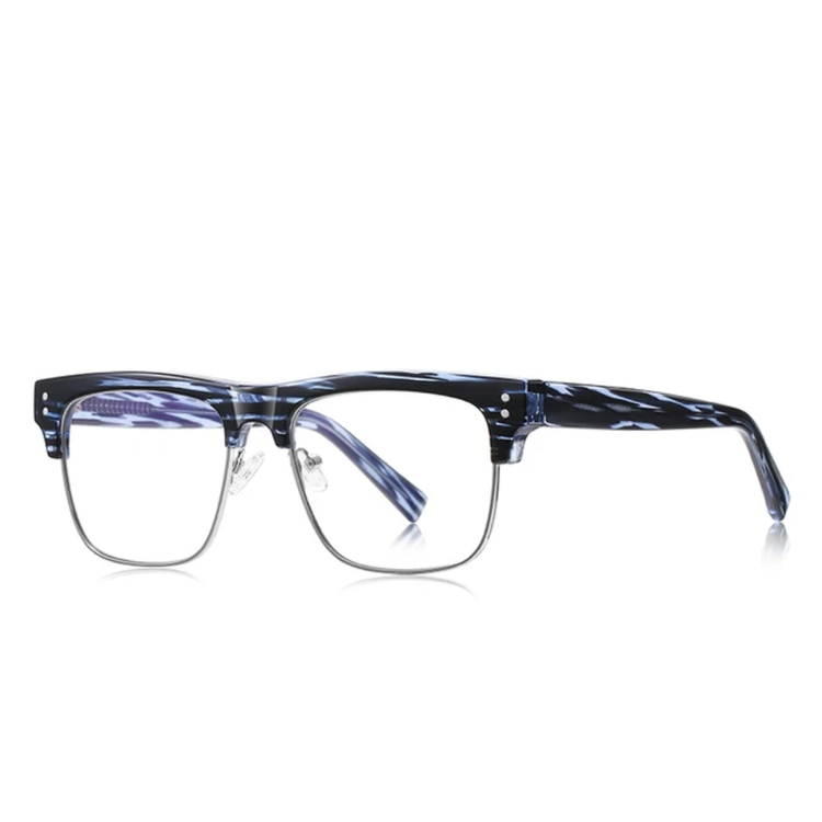 Isla Unisex Half-Rim Square Cat Eye Frame Anti-Blue Light Glasses
