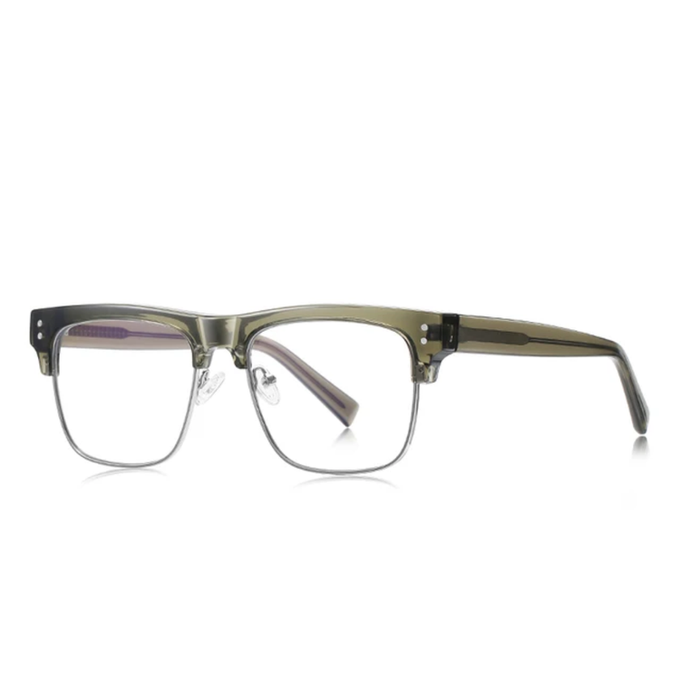 Isla Unisex Half-Rim Square Cat Eye Frame Anti-Blue Light Glasses