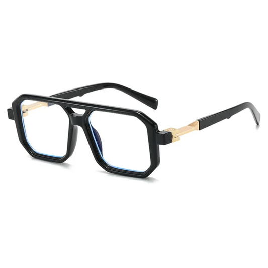 Kian Men's Double Bridge Pilot Frame Anti Blue Light Glasses