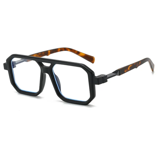 Kian Men's Double Bridge Pilot Frame Anti Blue Light Glasses