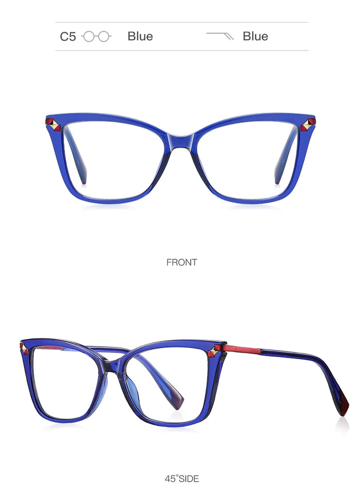 Aria Women's Square Frame Anti-Blue Light Glasses