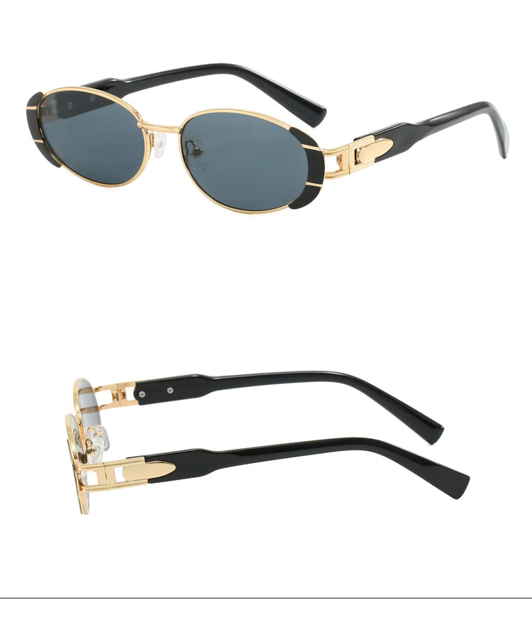 Renzo Retro Oval Frame Unisex UV400 Sunglasses