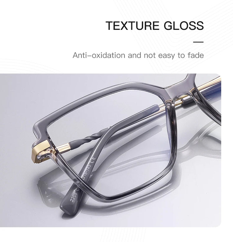 ALAINE GOLD DETAILED ANTI BLUE LIGHT CAT EYE FRAME GLASSES