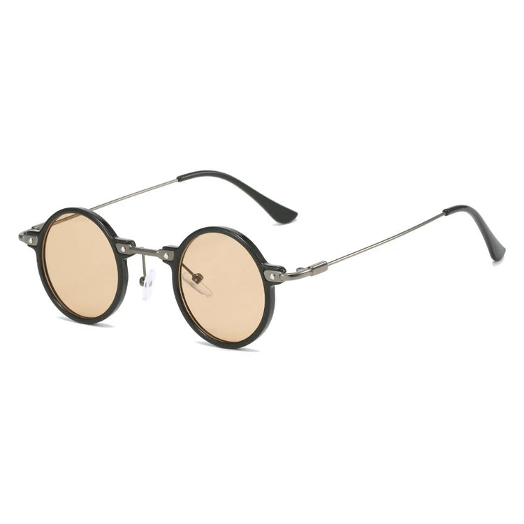 WILLIAM UNISEX RETRO METAL ROUND FRAME UV400 SUNGLASSES