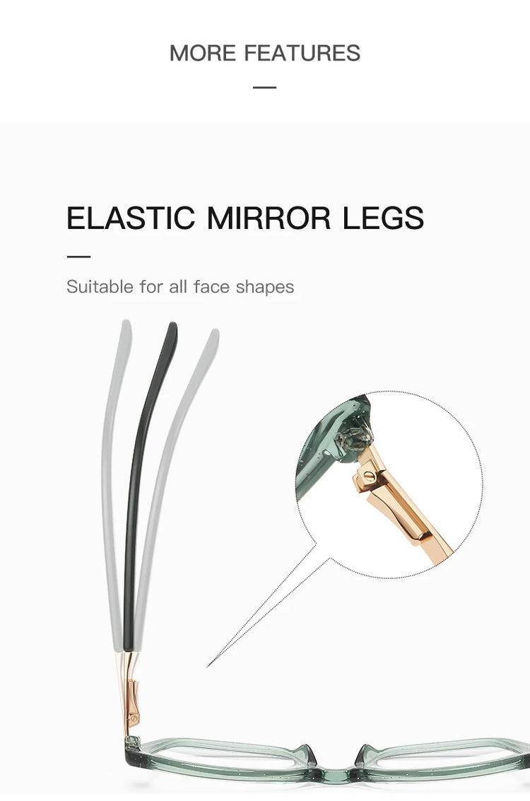 Polaris Womens Square Frame Anti Blue Light Blocking Glasses