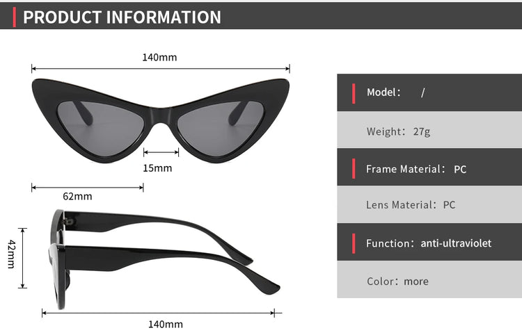 Zara Women's Small Cat-Eye Frame UV400 Sunglasses