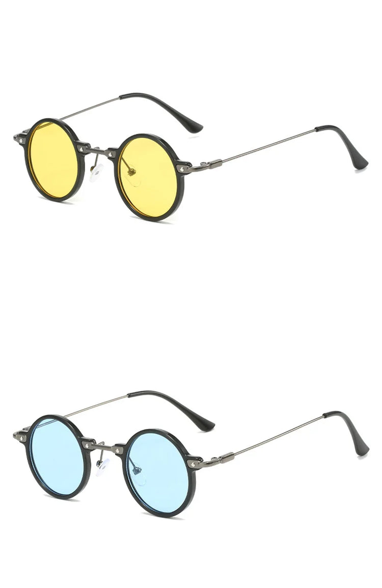 WILLIAM UNISEX RETRO METAL ROUND FRAME UV400 SUNGLASSES
