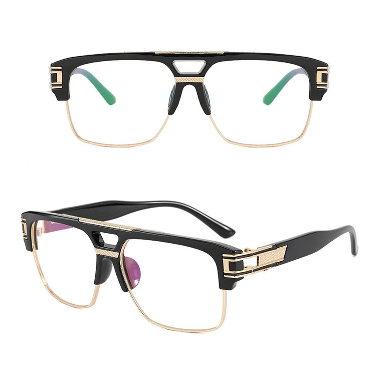 Axel Men's Half-Rim UV400 Sunglasses