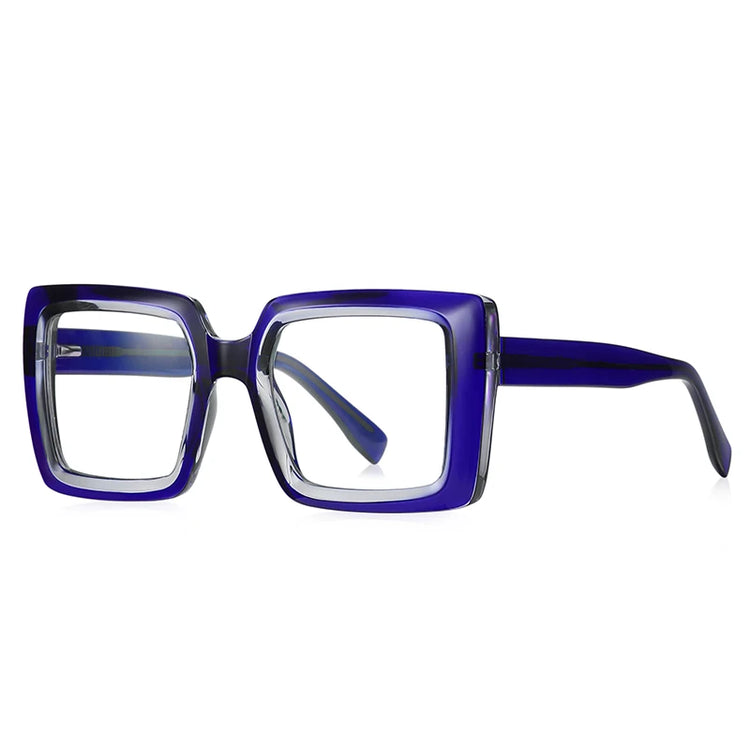 BECKY BLOCK FRAME WOMEN'S OVERSIZED ANTI-BLUE LIGHT OPTICAL GLASSES