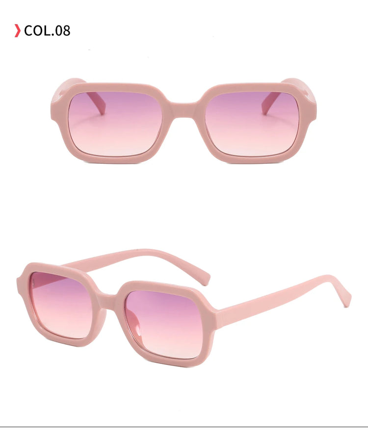 Thatcher Unisex UV400 Rectangle Frame Sunglasses