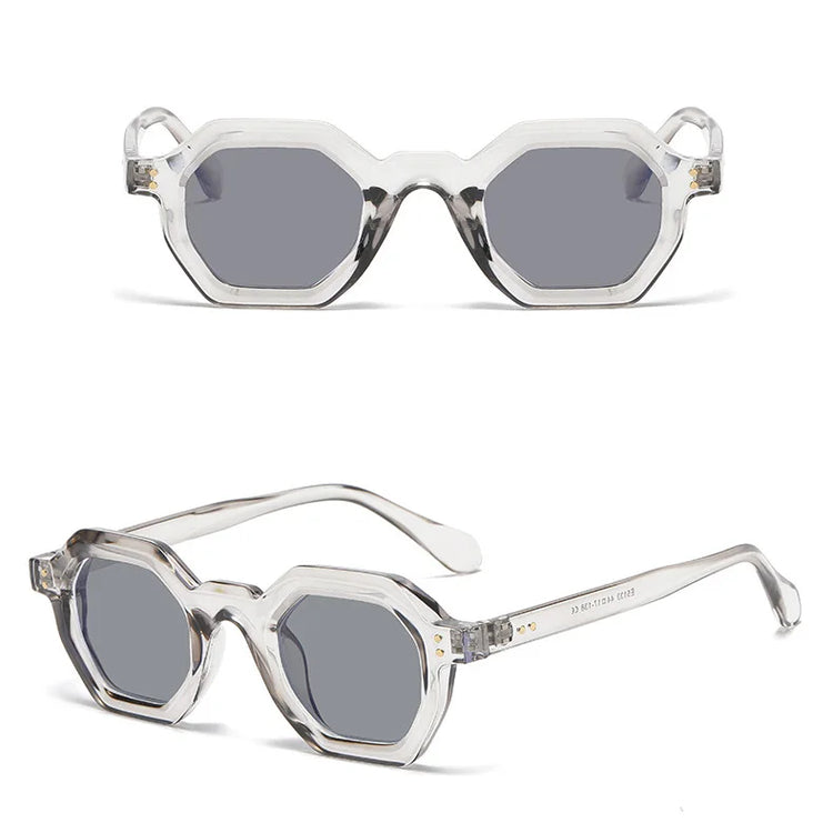 ISRAEL UNISEX RETRO HEXAGONAL FRAME POLARIZED SUNGLASSES