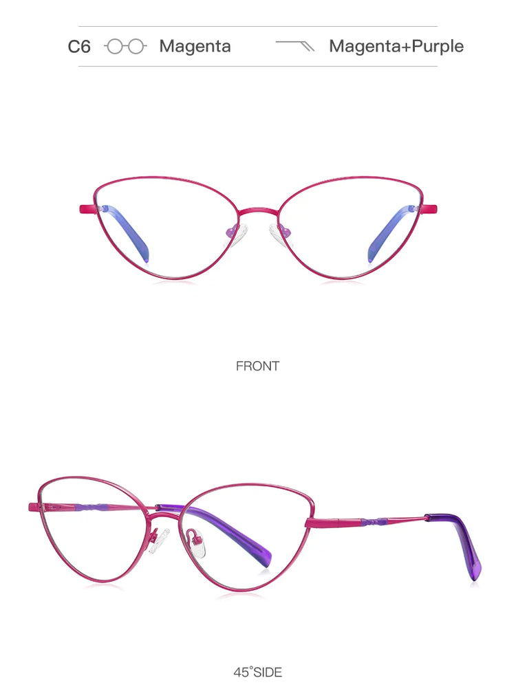 Cleo Women's Cat-Eye Anti-Blue Light Glasses