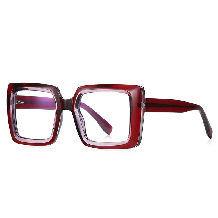 BECKY BLOCK FRAME WOMEN'S OVERSIZED ANTI-BLUE LIGHT OPTICAL GLASSES