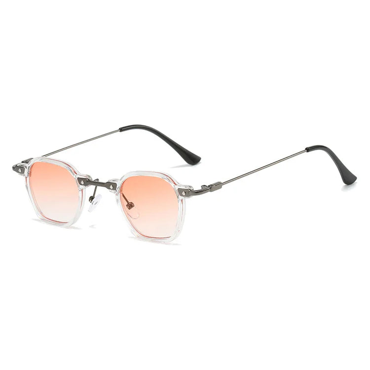 EDDIE UNISEX RETRO SMALL SQUARE FRAME GRADIENT LENS SUNGLASSES