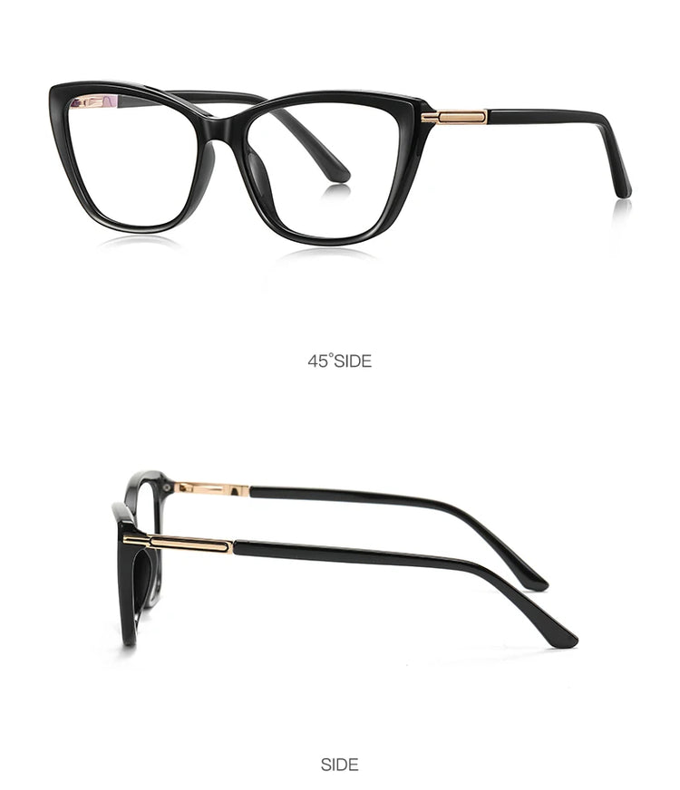 Muse Women's Transparent Anti-Blue Light Cat-Eye Glasses