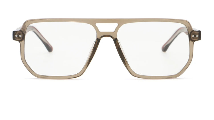 Tess Unisex Anti-Blue Light Double Bridge Oversized Square Frame Glasses