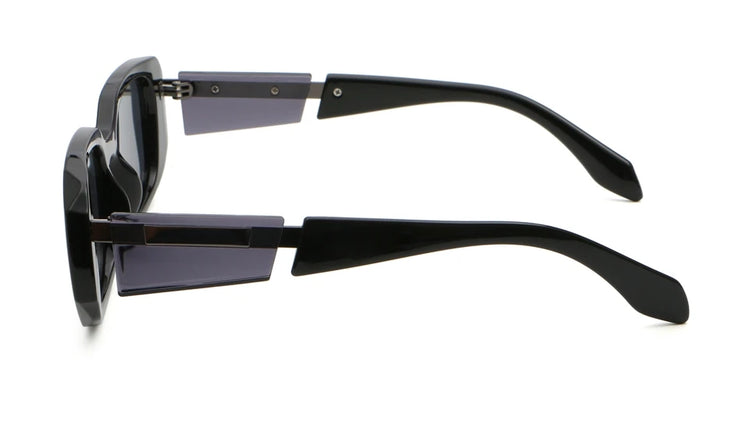 Rebel Retro Rectangular Thick Frame UV400 Sunglasses