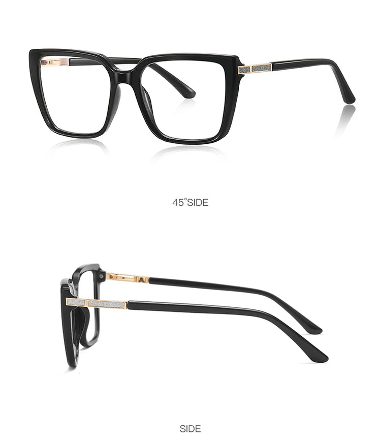 Polaris Womens Square Frame Anti Blue Light Blocking Glasses