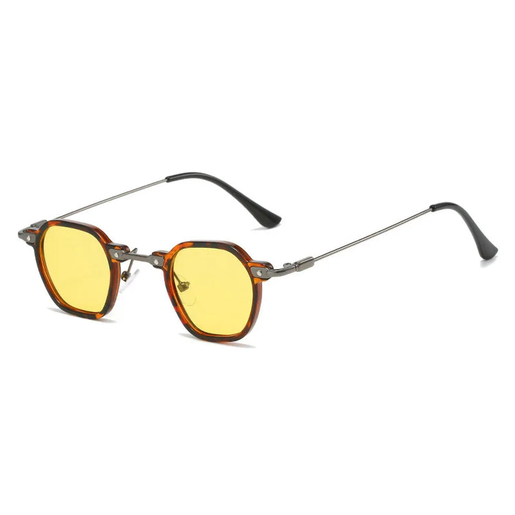 EDDIE UNISEX RETRO SMALL SQUARE FRAME GRADIENT LENS SUNGLASSES