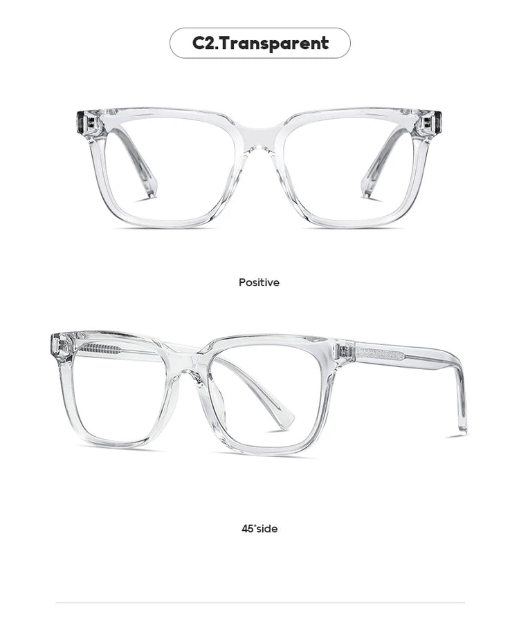 Asher Unisex Square Frame Anti-Blue Light Blocking Glasses