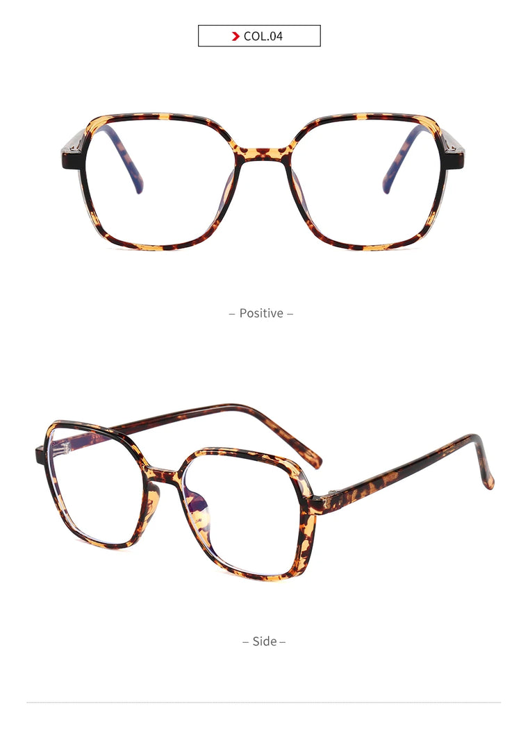 LEIGHTON UNISEX OVERSIZED SQUARE FRAME ANTI-BLUE LIGHT BLOCKING GLASSES