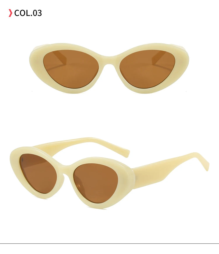 Solstice Women's UV400 Two-Tone Cat Eye Frame Sunglasses