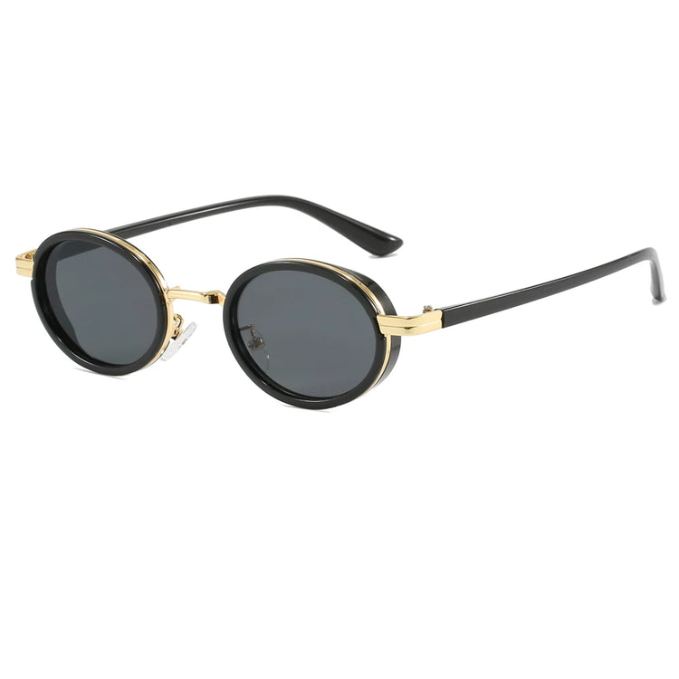 ASIA WOMEN'S  SMALL RETRO OVAL FRAME UV400 SUNGLASSES