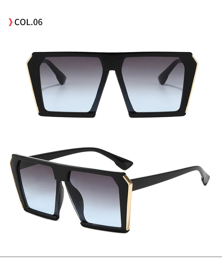 SYDNEY Unisex Flat Top Square Frame UV400 Sunglasses